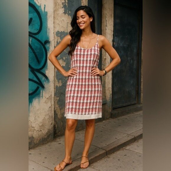 Cabi Dress Women’s Small Batik Slip Dress Adjustable Straps Rayon Style 870 Boho - Picture 1 of 11